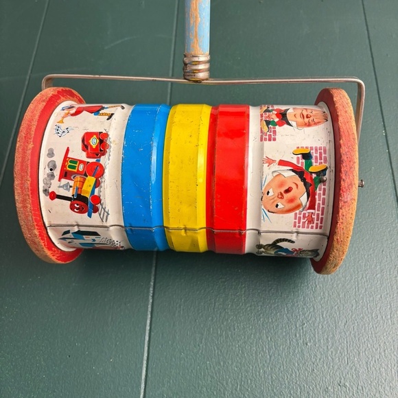 Vintage 1950 Fisher-Price Musical Chime roller toy with nursery rhymes - Picture 6 of 13